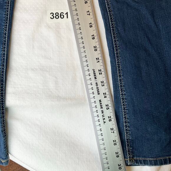 Wall Flower Women Flared Jeans size 3 Blue MidRise Stretch Boot Cut Indigo Denim - Picture 4 of 12